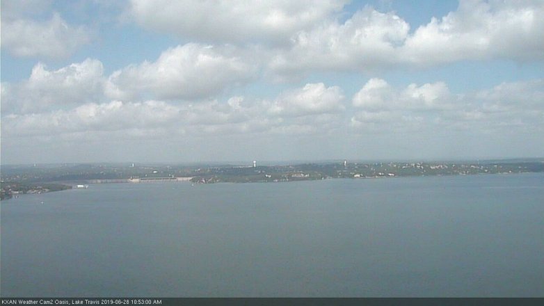 Lake Travis webcam, June 28, 2019 9:55 AM CT