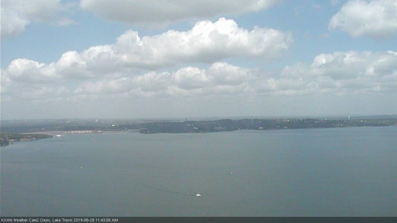 Lake Travis webcam, June 28, 2019 10:45 AM CT
