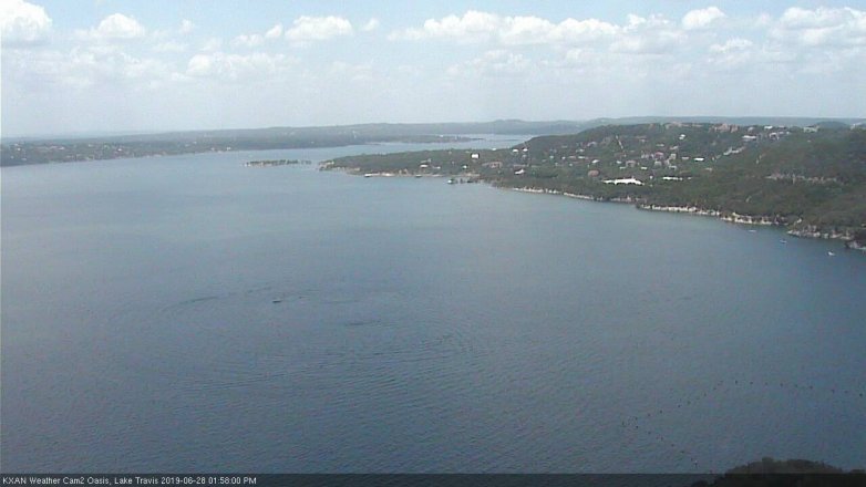 Lake Travis webcam, June 28, 2019 1:00 PM CT