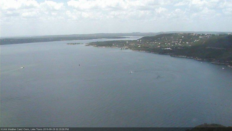 Lake Travis webcam, June 28, 2019 1:30 PM CT