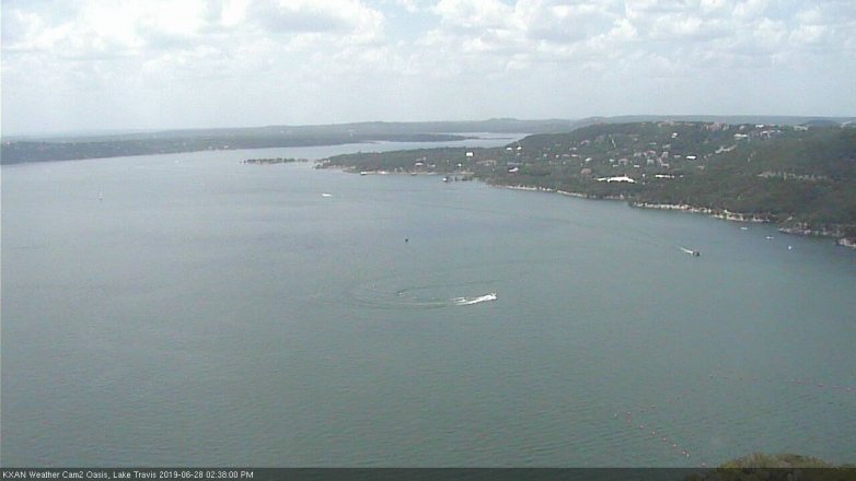 Lake Travis webcam, June 28, 2019 1:40 PM CT