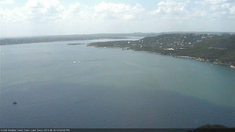 Lake Travis webcam, June 28, 2019 2:10 PM CT