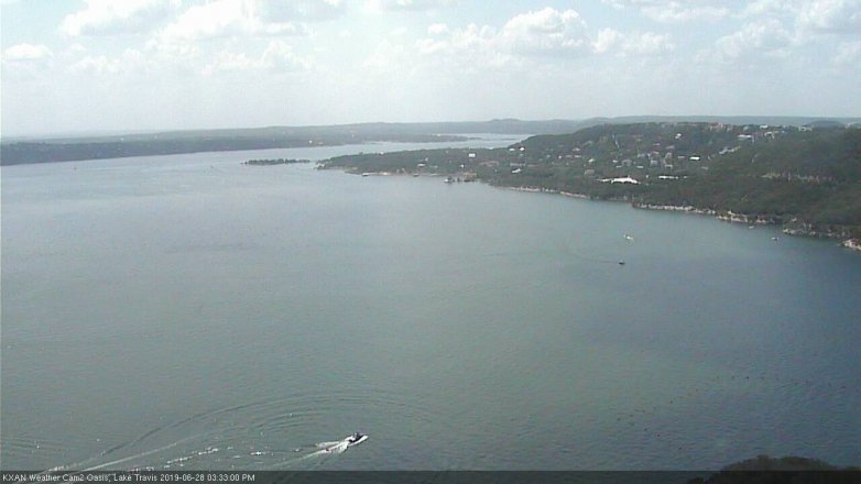 Lake Travis webcam, June 28, 2019 2:35 PM CT