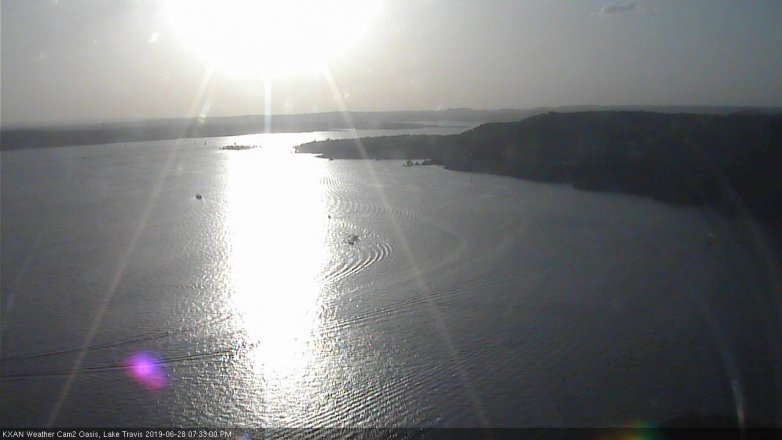 Lake Travis webcam, June 28, 2019 6:35 PM CT
