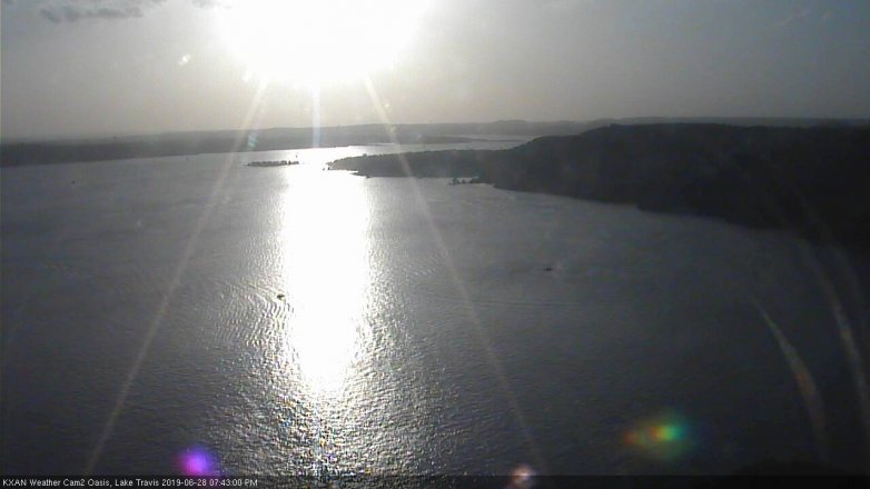 Lake Travis webcam, June 28, 2019 6:45 PM CT