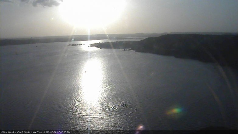 Lake Travis webcam, June 28, 2019 6:50 PM CT