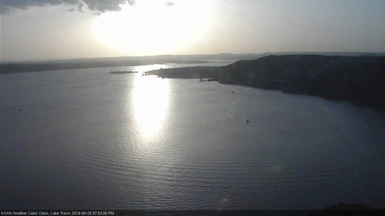 Lake Travis webcam, June 28, 2019 6:55 PM CT