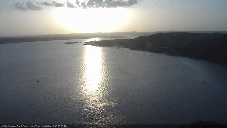 Lake Travis webcam, June 28, 2019 7:05 PM CT