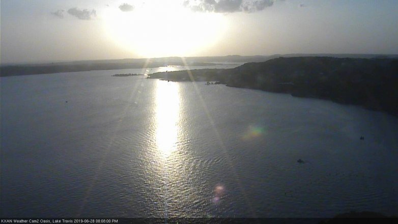 Lake Travis webcam, June 28, 2019 7:10 PM CT