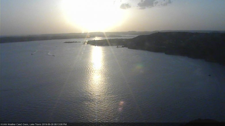 Lake Travis webcam, June 28, 2019 7:15 PM CT