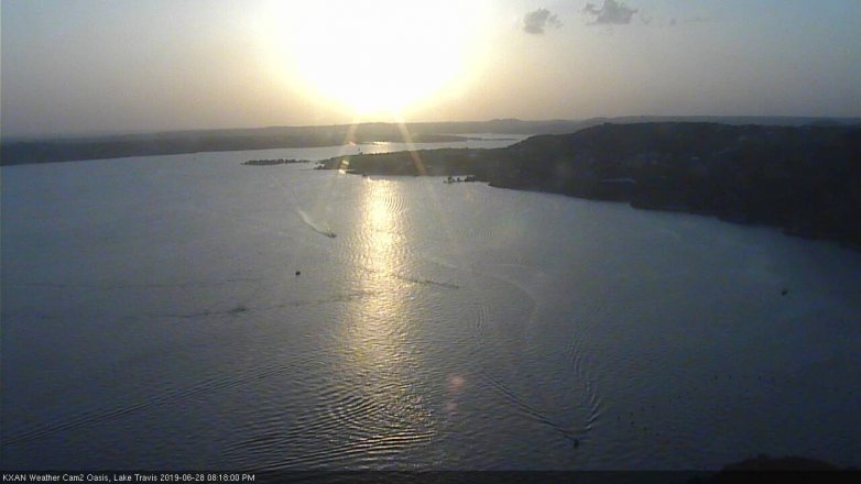 Lake Travis webcam, June 28, 2019 7:20 PM CT