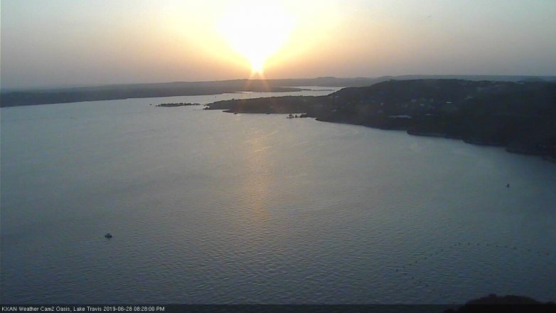 Lake Travis webcam, June 28, 2019 7:30 PM CT