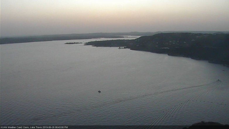 Lake Travis webcam, June 28, 2019 7:45 PM CT