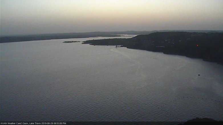 Lake Travis webcam, June 28, 2019 7:55 PM CT