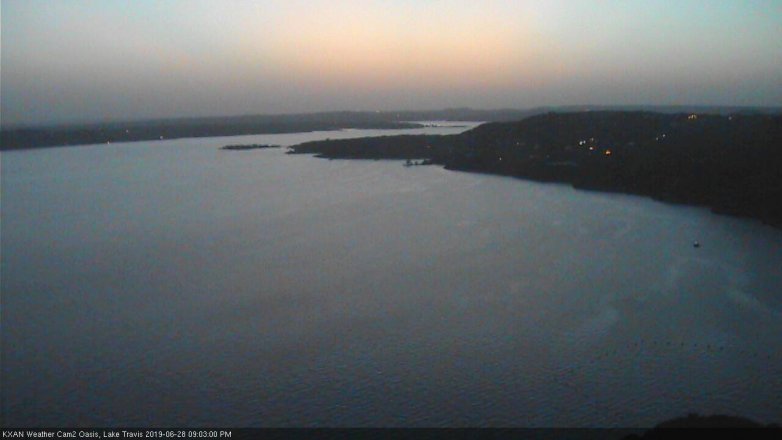 Lake Travis webcam, June 28, 2019 8:05 PM CT