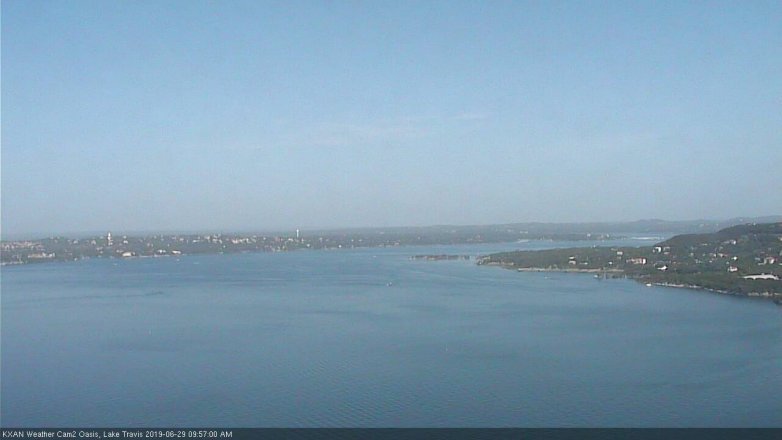 Lake Travis webcam, June 29, 2019 9:00 AM CT