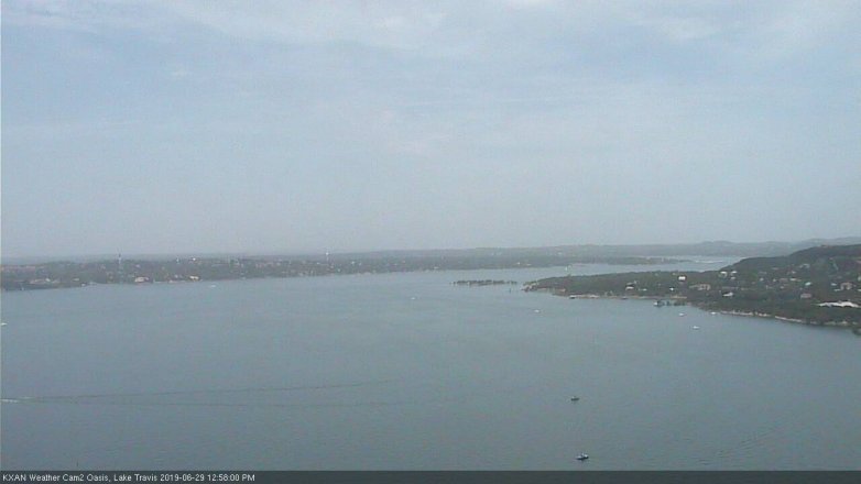 Lake Travis webcam, June 29, 2019 12:00 PM CT
