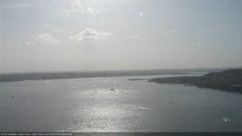 Lake Travis webcam, June 29, 2019 4:50 PM CT