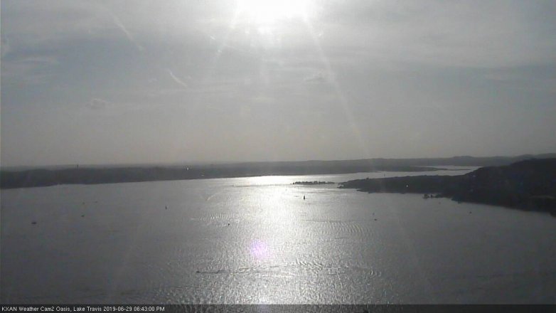 Lake Travis webcam, June 29, 2019 5:45 PM CT