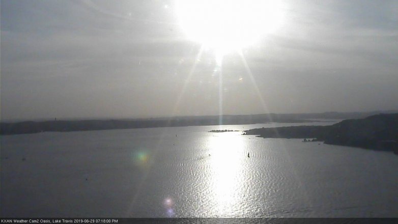 Lake Travis webcam, June 29, 2019 6:20 PM CT