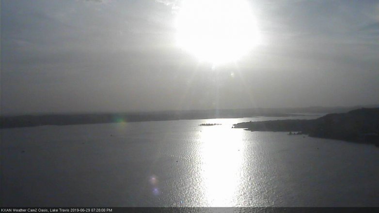 Lake Travis webcam, June 29, 2019 6:30 PM CT