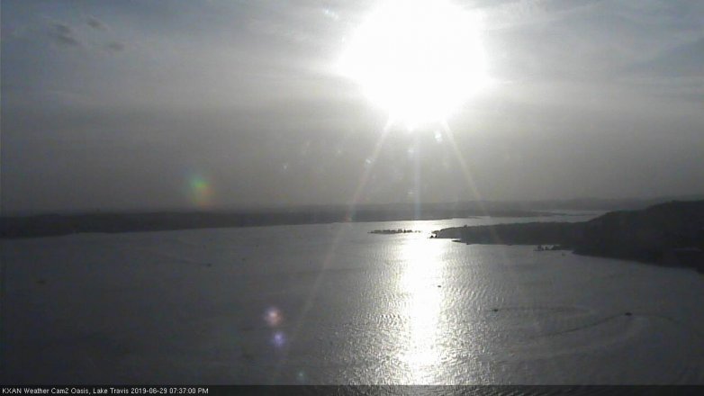 Lake Travis webcam, June 29, 2019 6:40 PM CT