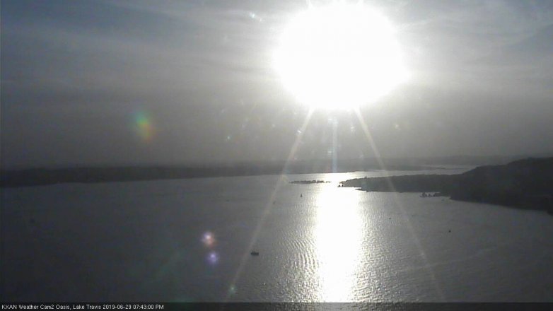 Lake Travis webcam, June 29, 2019 6:45 PM CT