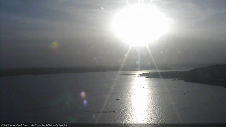 Lake Travis webcam, June 29, 2019 6:50 PM CT