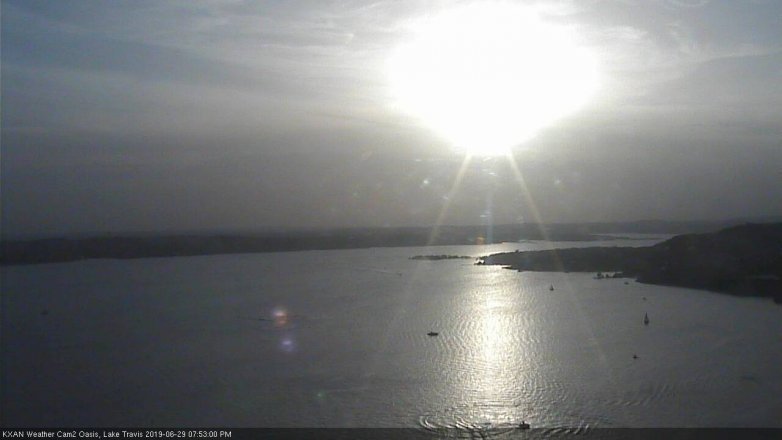 Lake Travis webcam, June 29, 2019 6:55 PM CT