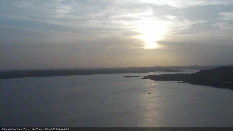 Lake Travis webcam, June 29, 2019 7:05 PM CT
