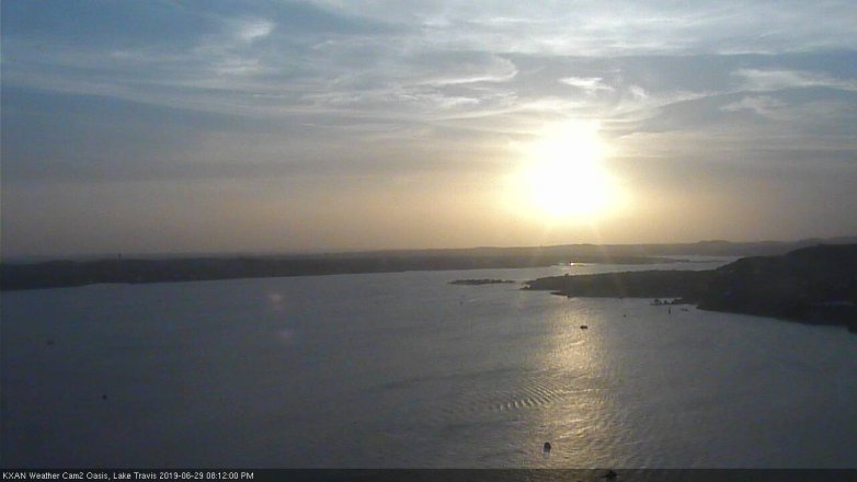 Lake Travis webcam, June 29, 2019 7:15 PM CT