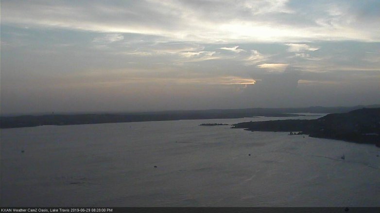 Lake Travis webcam, June 29, 2019 7:30 PM CT
