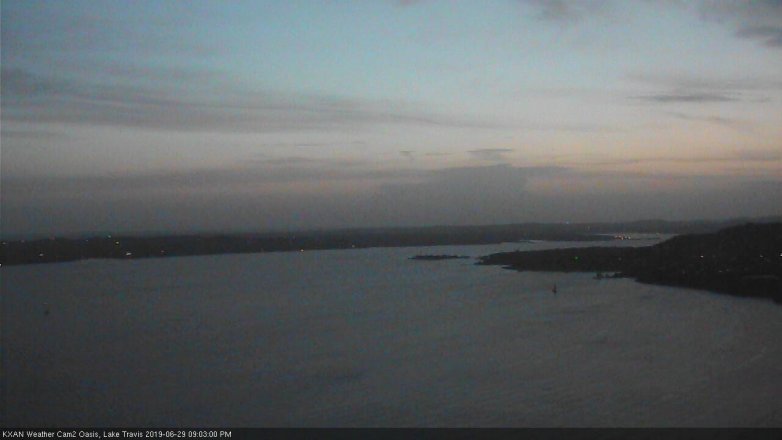 Lake Travis webcam, June 29, 2019 8:05 PM CT