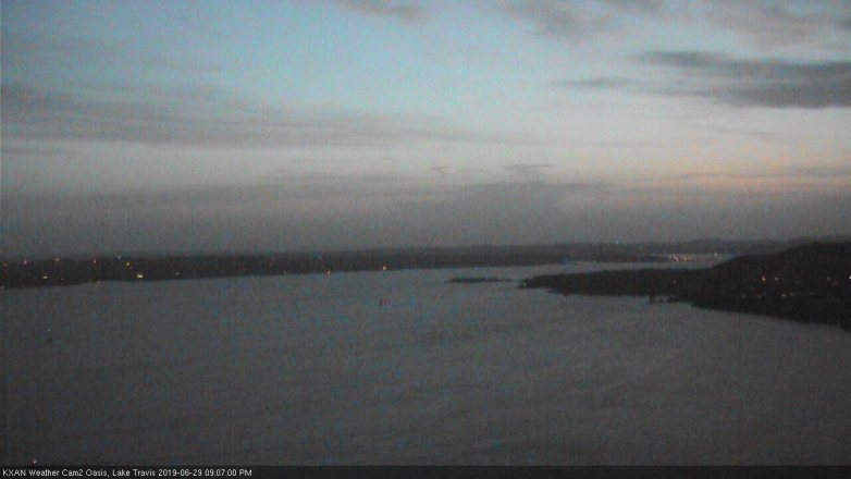 Lake Travis webcam, June 29, 2019 8:10 PM CT