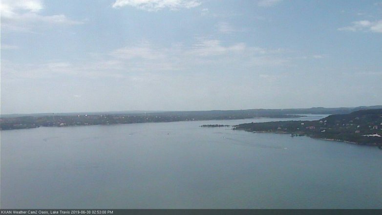Lake Travis webcam, June 30, 2019 1:55 PM CT