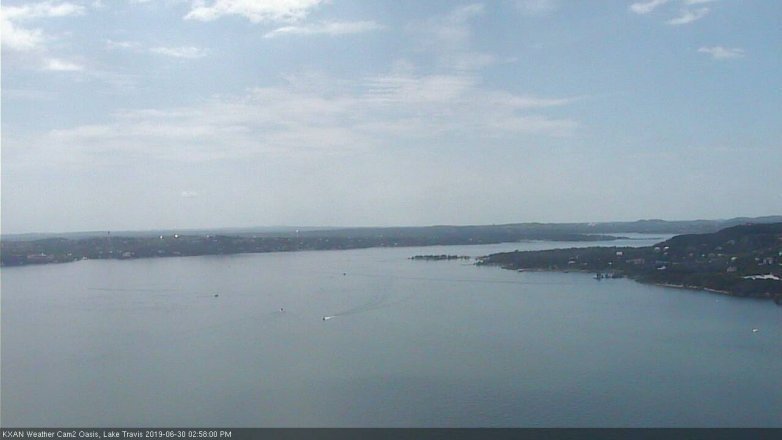 Lake Travis webcam, June 30, 2019 2:00 PM CT