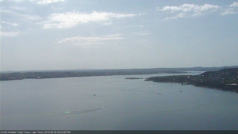 Lake Travis webcam, June 30, 2019 3:25 PM CT