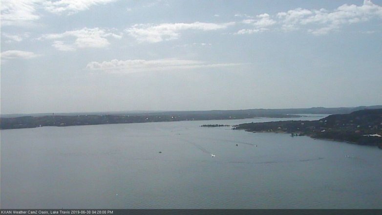 Lake Travis webcam, June 30, 2019 3:30 PM CT