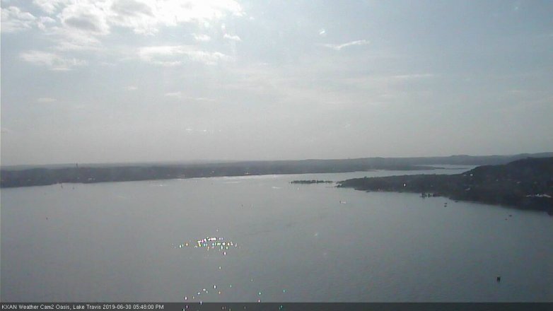 Lake Travis webcam, June 30, 2019 4:50 PM CT