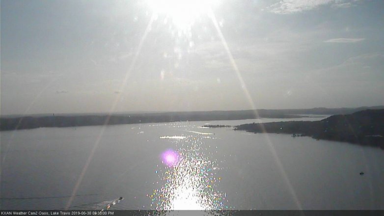 Lake Travis webcam, June 30, 2019 5:40 PM CT