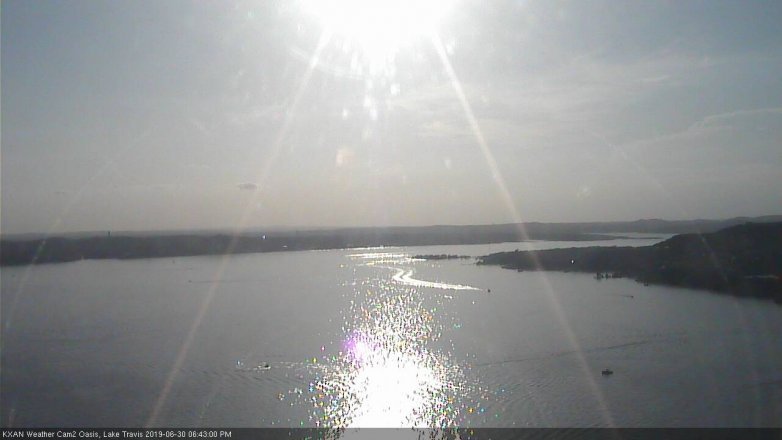 Lake Travis webcam, June 30, 2019 5:45 PM CT