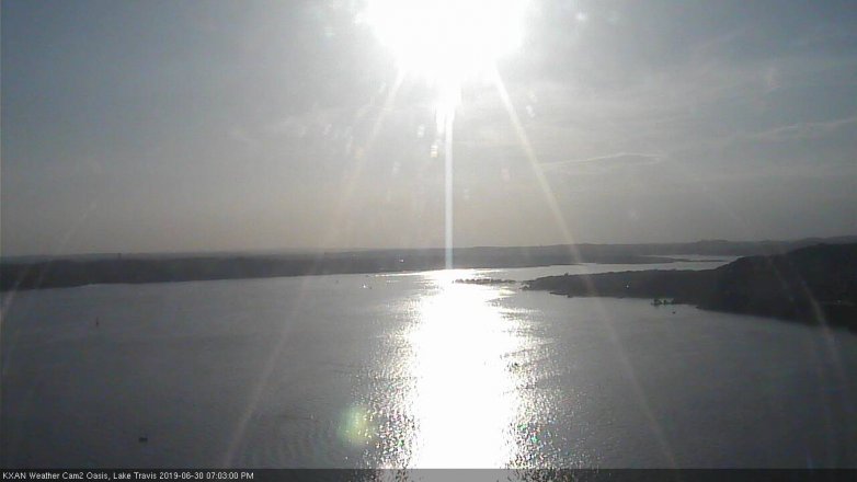 Lake Travis webcam, June 30, 2019 6:05 PM CT