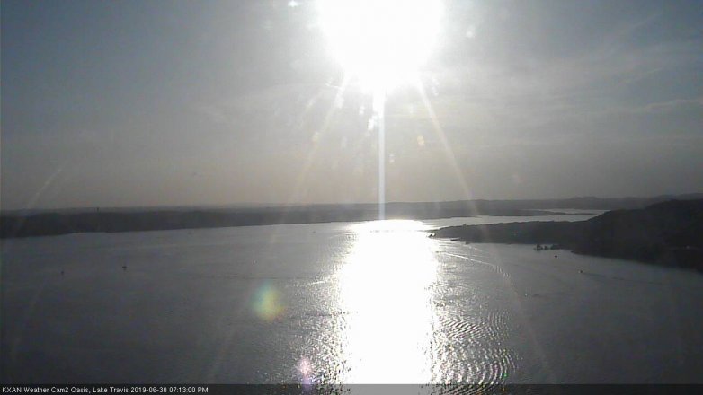 Lake Travis webcam, June 30, 2019 6:15 PM CT