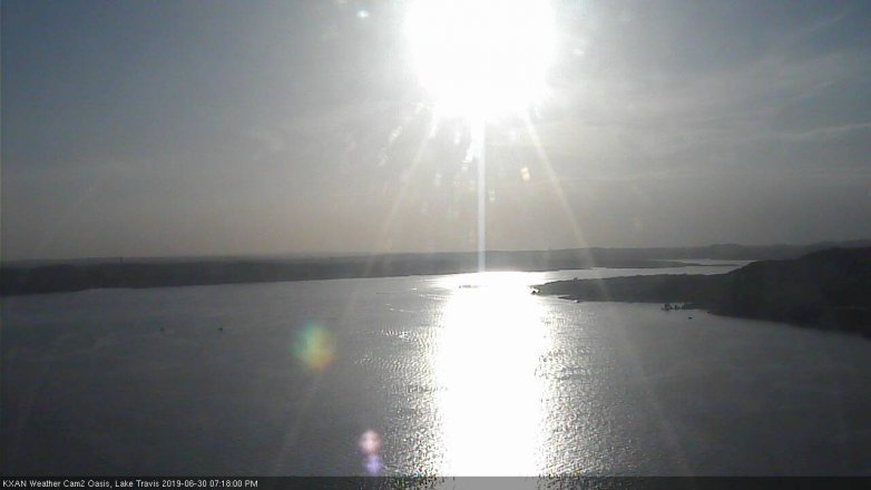Lake Travis webcam, June 30, 2019 6:20 PM CT