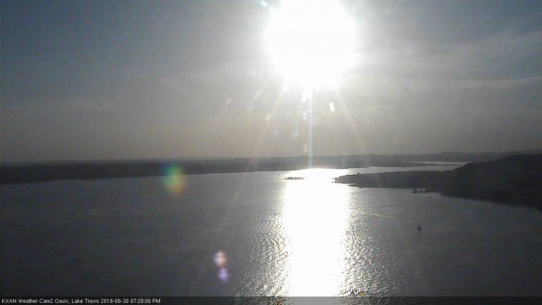 Lake Travis webcam, June 30, 2019 6:30 PM CT