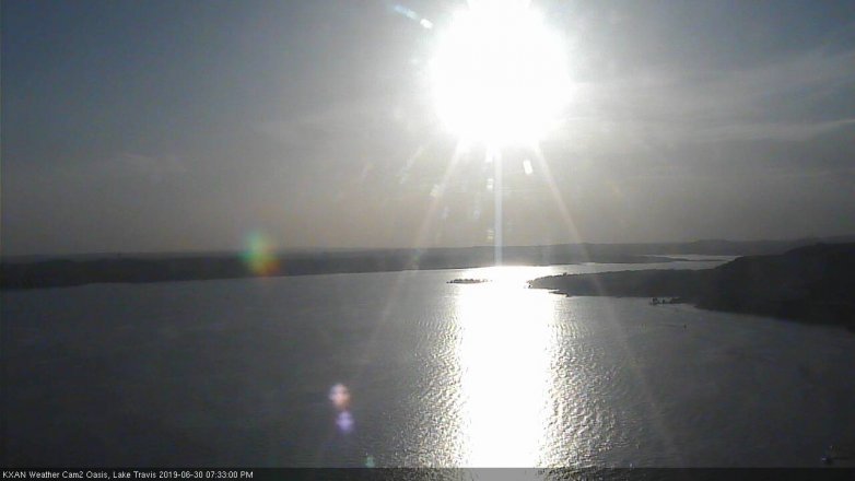 Lake Travis webcam, June 30, 2019 6:35 PM CT