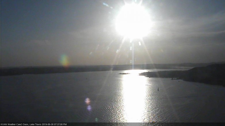 Lake Travis webcam, June 30, 2019 6:40 PM CT