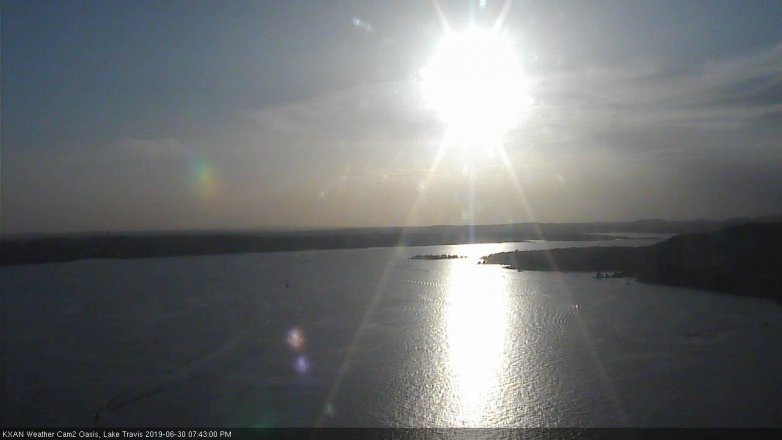 Lake Travis webcam, June 30, 2019 6:45 PM CT