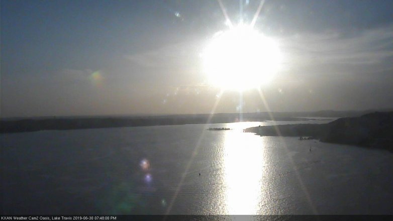 Lake Travis webcam, June 30, 2019 6:50 PM CT
