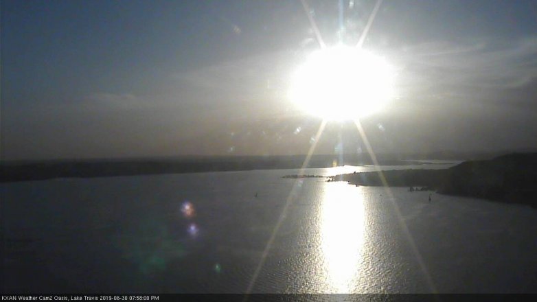 Lake Travis webcam, June 30, 2019 7:00 PM CT